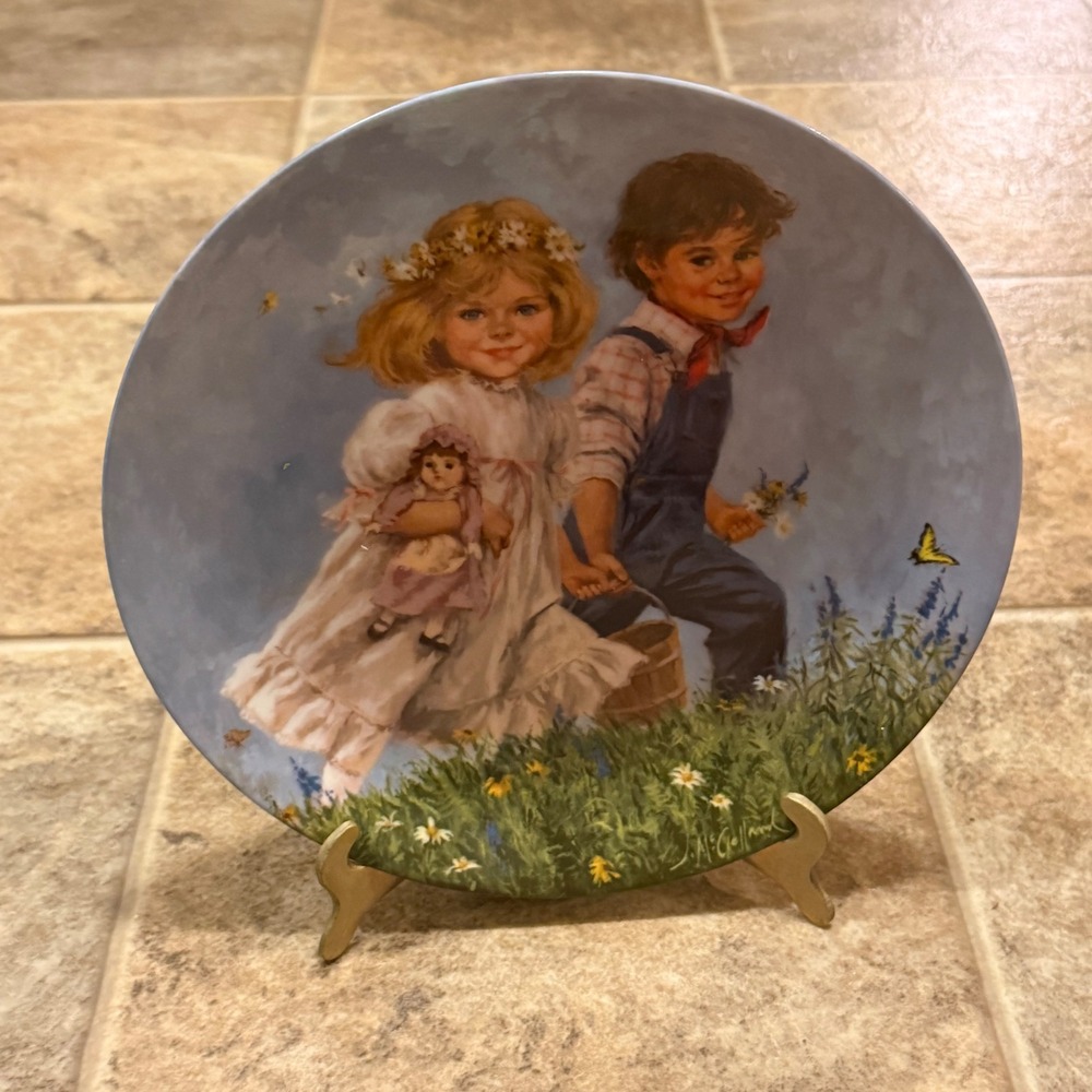 Reco Jack and Jill John McClelland Mother Goose Collector Plate 1986 8.5"